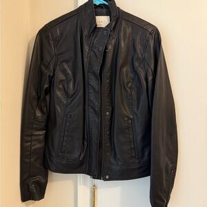 NWOT a new day Black Faux Leather Jacket